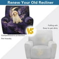 thumbnail image 4 of FKELYI Stretch Recliner Slipcover for Single Seat Reclining Chair Marble Purple Rose Butterfly Moon Print Sofa Couch Cover with Pocket Furniture Protector, 4 Pack, 4 of 7