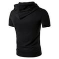 thumbnail image 3 of ameIAEA Men's Hoodies Pullover Soft Hooded Sweatshirts Short Sleeve Athletic Loose Shirts with Pocket, 3 of 3