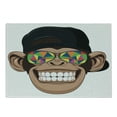 thumbnail image 1 of Cartoon Cutting Board, Fun Hipster Monkey with Colorful Sunglasses and Hat Rapper Hippie Ape Art, Decorative Tempered Glass Cutting and Serving Board, Small Size, Brown Black White, by Ambesonne, 1 of 1