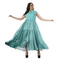 thumbnail image 3 of Moomaya Robe Chemise Longue Femmes Imprimée Sans Manches Robe d'Été Chemise à Boutons, 3 of 4