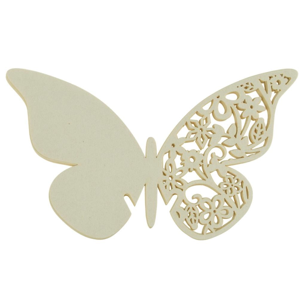 6 x Bridal Silver Colour Small Butterflies Table Favour Decor Wedding Decor 
