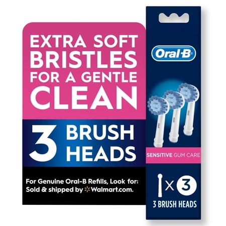 Oral-B Toothbrush, Sensitive Gum Care Replacement Electric Toothbrush Head, 3 Count
