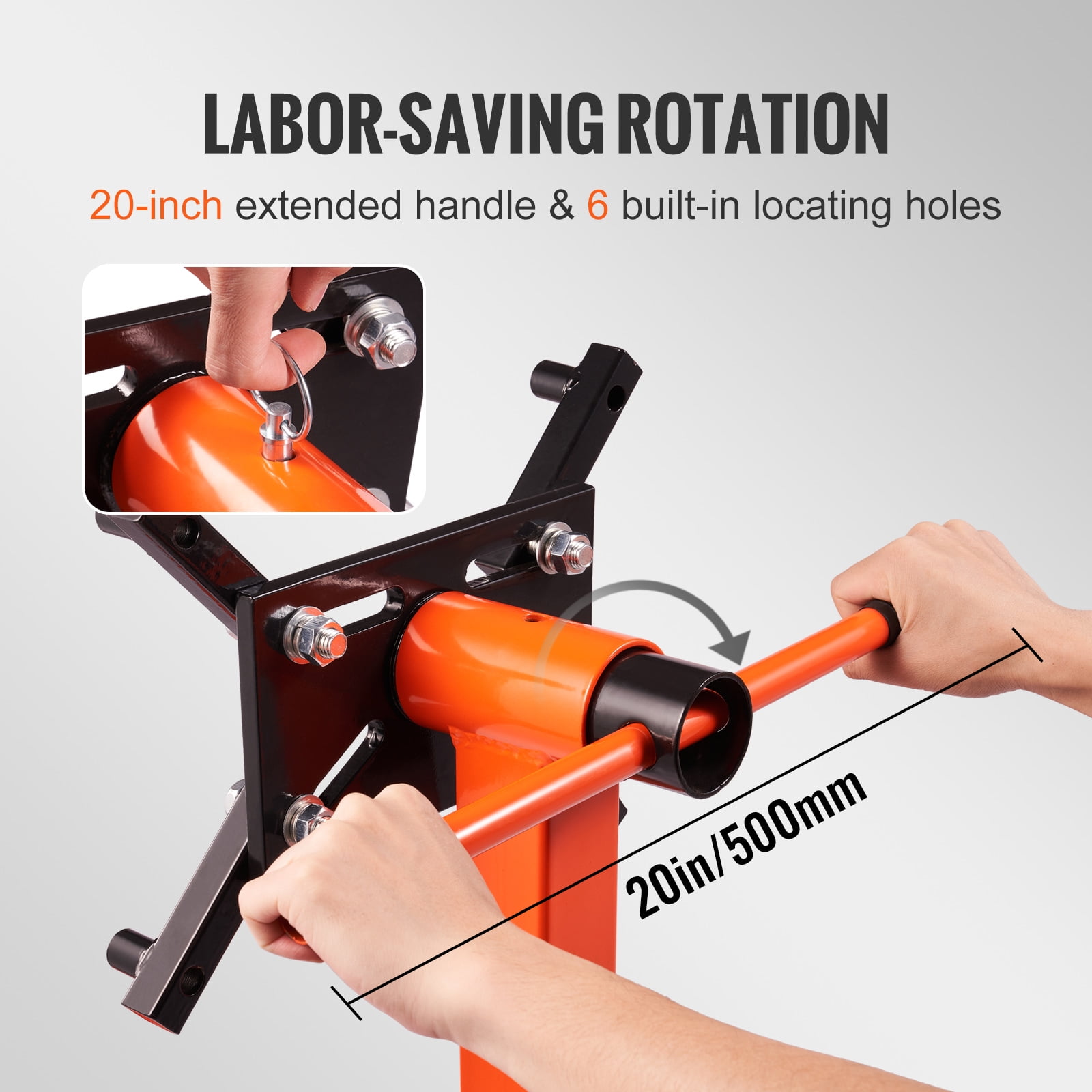 KFFKFF 1500lbs Engine Stand Folding Motor Hoist Dolly w/ Adjustable Mounting Head