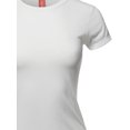 thumbnail image 3 of A2Y Women's Basic Solid Premium Short Sleeve Crew Neck Scoop Bottom T Shirt Tee Tops White M, 3 of 3