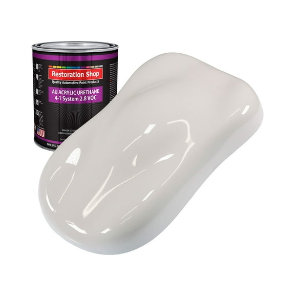 Restoration Shop - Oxford White Acrylic Urethane Auto Paint - Quart Paint Color Only - Professional Single Stage High Gloss Automotive, Car, Truck Coating, 2.8 VOC