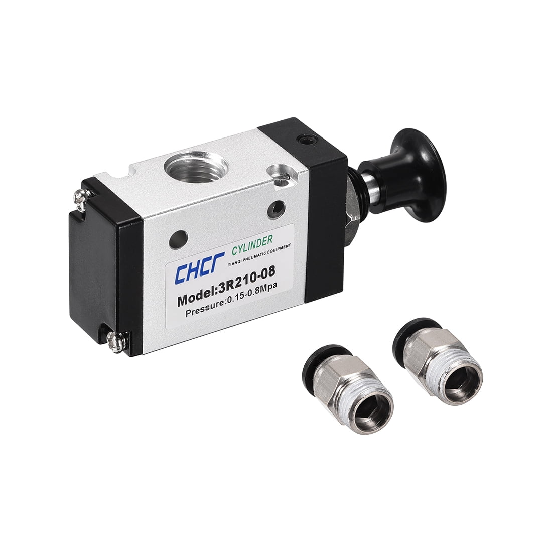 Manual Hand Pull Push Solenoid Valve 2 Position 3 Way 1/4" PT Air Hand