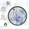 thumbnail image 4 of Cute Watercolor Floral Shower Curtain Sets,Blue Botanical Leaves Bathroom Curtains,Modern Minimalist White Bath Curtain, Waterproof Fabric with 12 Hooks 72x72 Inches, 4 of 6