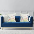 thumbnail image 3 of Spring Floral Pillow Covers 18x18 set of 2 Watercolor Summer Wild Flowers are in Full Bloom Throw Pillow Case Home Decorations Cushion Cover for Farmhouse Couch Bedroom Sofa Indoor Outdoor Decor, 3 of 6