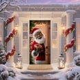 thumbnail image 4 of Fasiaou Christmas Door Banners Santa and Snowman Holiday Door Cover Hanging Flag Outdoor Front Porch Wall Decor For Home Party Decoration, Outdoor Christmas Door Decor, Holiday Door Hanger(E), 4 of 6