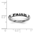 thumbnail image 5 of Sterling Silver Stackable Expressions Polished Enameled Faith Ring Size 10, 5 of 5