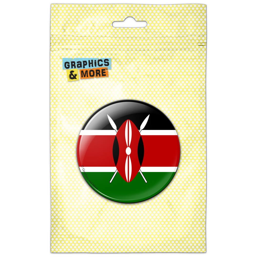 Kenya National Country Flag Refrigerator Button