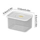 thumbnail image 3 of Contenedor de Almacenamiento para Refrigerador con Tapa | Recipiente Hermético de Plástico Apto para Uso Alimentario de 780 Ml con Divisor | Apto para Congelador, Apilable y Transparente. Organizador, 3 of 6
