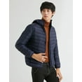 thumbnail image 3 of Wenseny Mens Classic Hooded Puffer Jacket Zipper Causal Warm Outwear Coat Dark Blue XL, 3 of 8