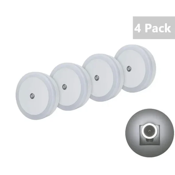 Linco Led Plug Night Light Wall Lamp With Dusk To Smart Sensor, Pack Of 4 T002