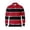 Red, variant on Men's Polo Shirts Long Sleeve Striped Collared Golf Shirts Purple L