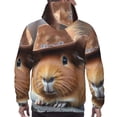 thumbnail image 7 of Fotbe Men's Hoodie with Cowboy Hat Guinea Pig Pattern - Kangaroo Pocket Pullover Hooded Sweatshirt, Perfect for Daily Wear, Travel, and Home-4X-Large, 7 of 7