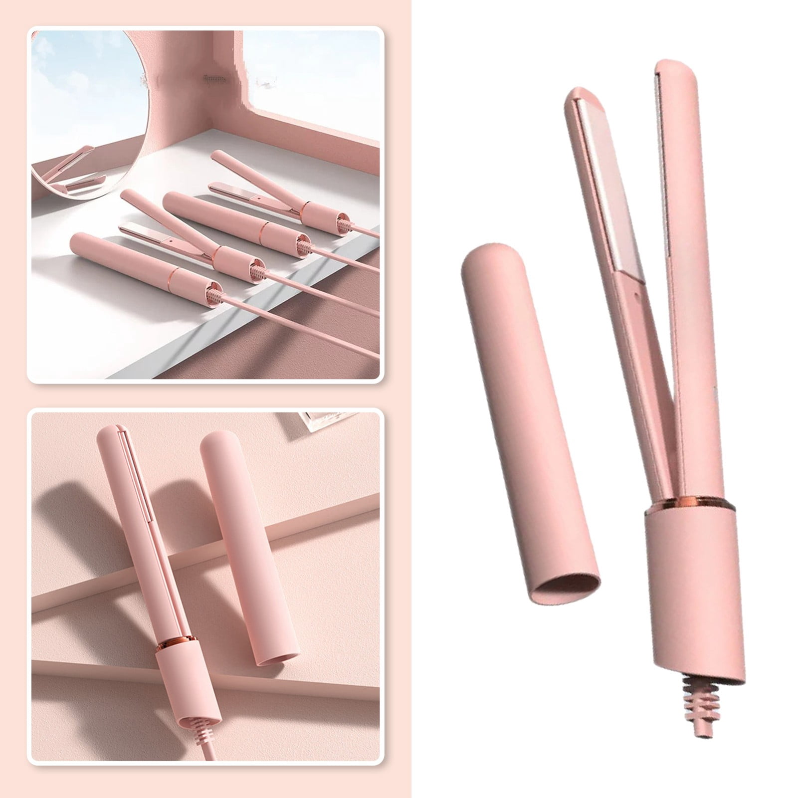 Hair Curling Rods Curly Hair without Heat compatible with Machine Hair Crimp Bedhead Wand 1 in Wand Pin The Tail on The Curlers for Hair Curling Silicone Hair Curlers No Heat Beach