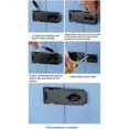 thumbnail image 4 of CHAO Pestillo y perno (negro) Cerrojo de candado Pestillo de puerta de 5 pulgadas, Cerradura de puerta exterior con tornillos, Pestillo de puerta de acero inoxidable para puerta, cajón, armario, 4 of 5