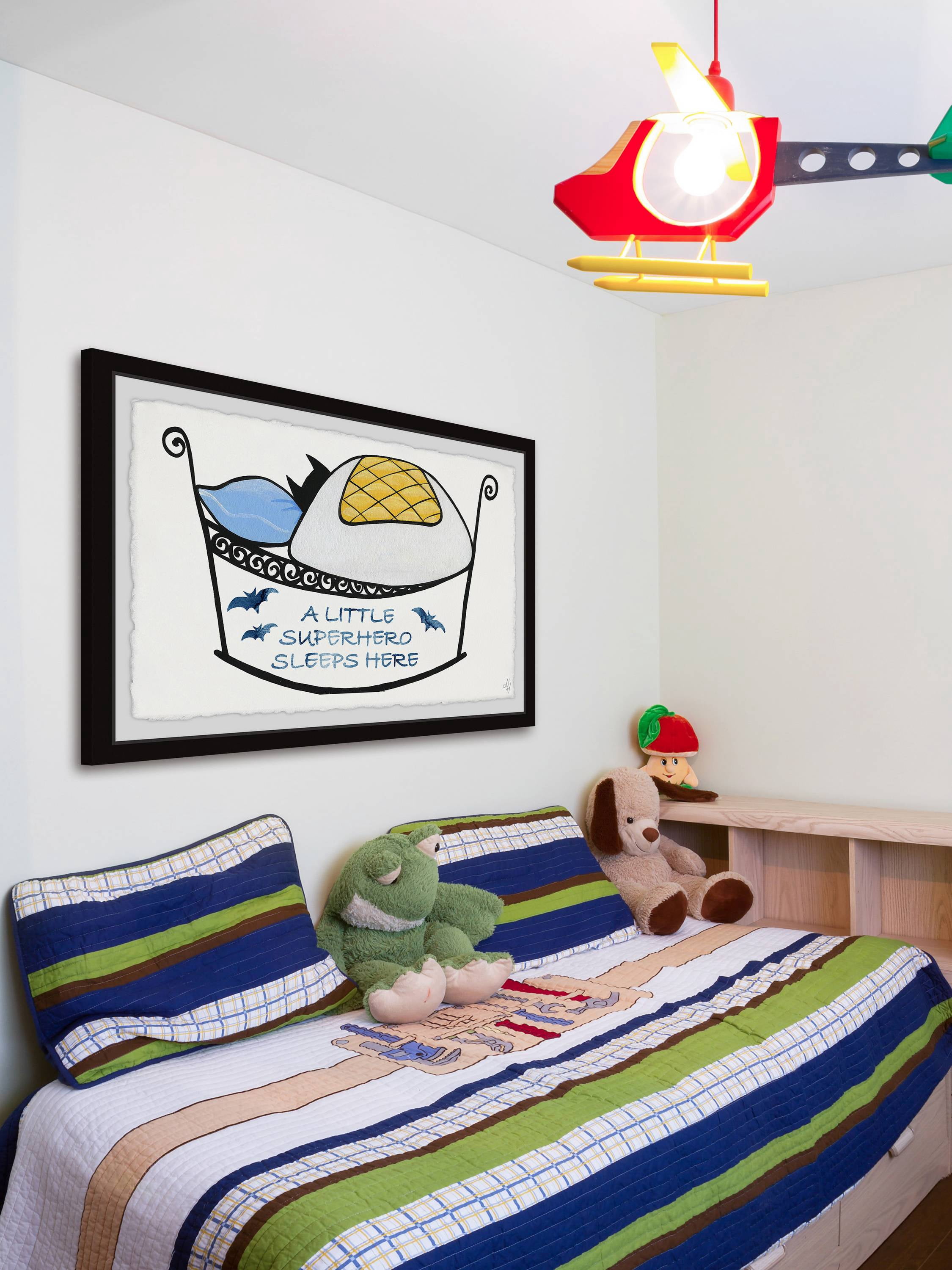 Marmont Hill Superhero Bed Framed Wall Art