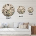thumbnail image 4 of Designart 'Border With Peonies and Cranes In Chinoiserie Style' Traditional Wood Wall Clock, 4 of 5