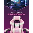 thumbnail image 3 of Silla Gamer NIAN Pro 056 Reclinable Ergonómica Ajustable Rosa, 3 of 14