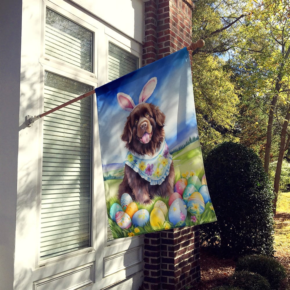 Newfoundland Easter Egg Hunt House Flag 28 in x 40 in