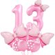 thumbnail image 1 of Kit de globos rosas para cumpleaños número 13 de 40" Wclliuchi, 1 of 7