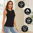 thumbnail image 3 of Thermal Tank Top for Women Fleece Lined Underwear Sleeveless Camisole Baselayer Undershirts Winter Vest, 3 of 6