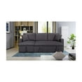 thumbnail image 4 of Paisley Dark Gray Linen Fabric Reversible Sleeper Sectional Sofa Storage Chaise, 4 of 9