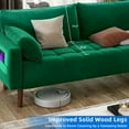 thumbnail image 4 of Dextrus 70" Velvet Loveseat Sofa, Modern Comfortable Sofa Loveseat , Button Tufted Seat Cushion, Green, 4 of 8