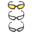 thumbnail image 3 of 3x Motorcycle ATV Dustproof Riding Glasses Smoke Clear Yellow Padded Comfortable, 3 of 8