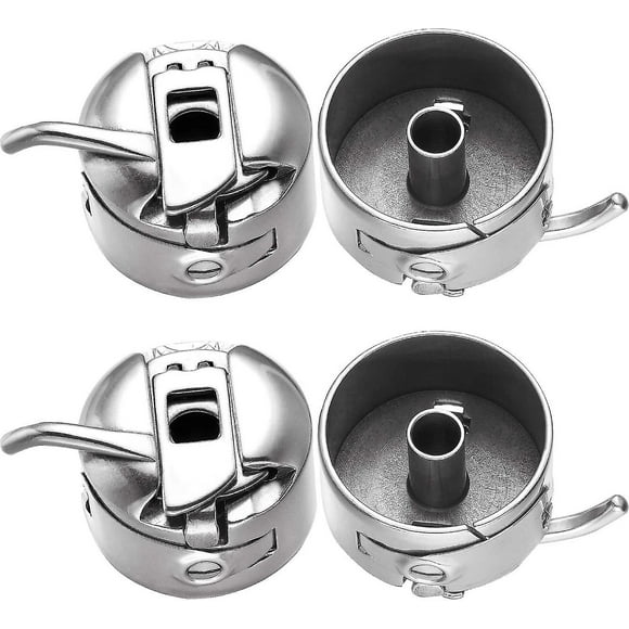 Caja de bobina de 4 piezas para máquina de coser de acero inoxidable, para carga frontal de máquinas de 15 clases