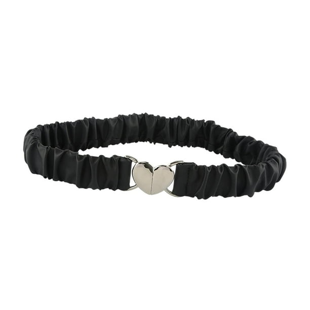 Cinturón elástico para mujer, accesorio decorativo para abrigo, camisa y abrigo. Negro