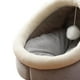 thumbnail image 5 of Cama grande para gatos, casa para mascotas con juguete colgante, cama para dormir para perros, escondite, perrera inferior antideslizante, almohadil Gris M Yinane Camas para gatos, 5 of 5
