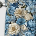 thumbnail image 3 of Designart "Serene Blue White Bouquet Joy II" Floral Blackout Curtain Panels, 3 of 4