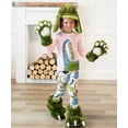 thumbnail image 4 of LazyOne Animal Paw Slippers, Green Dinosaur, Child and Adult Unisex Furry Slipper, Medium, 4 of 7