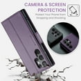 thumbnail image 7 of ELEHOLD Wallet Case For Samsung Galaxy S22,Premium Leather Case wih RFID Blocking Function Card Slots Kickstand Magnetic Clasp Shockproof Cover for Men Women,Purple, 7 of 7