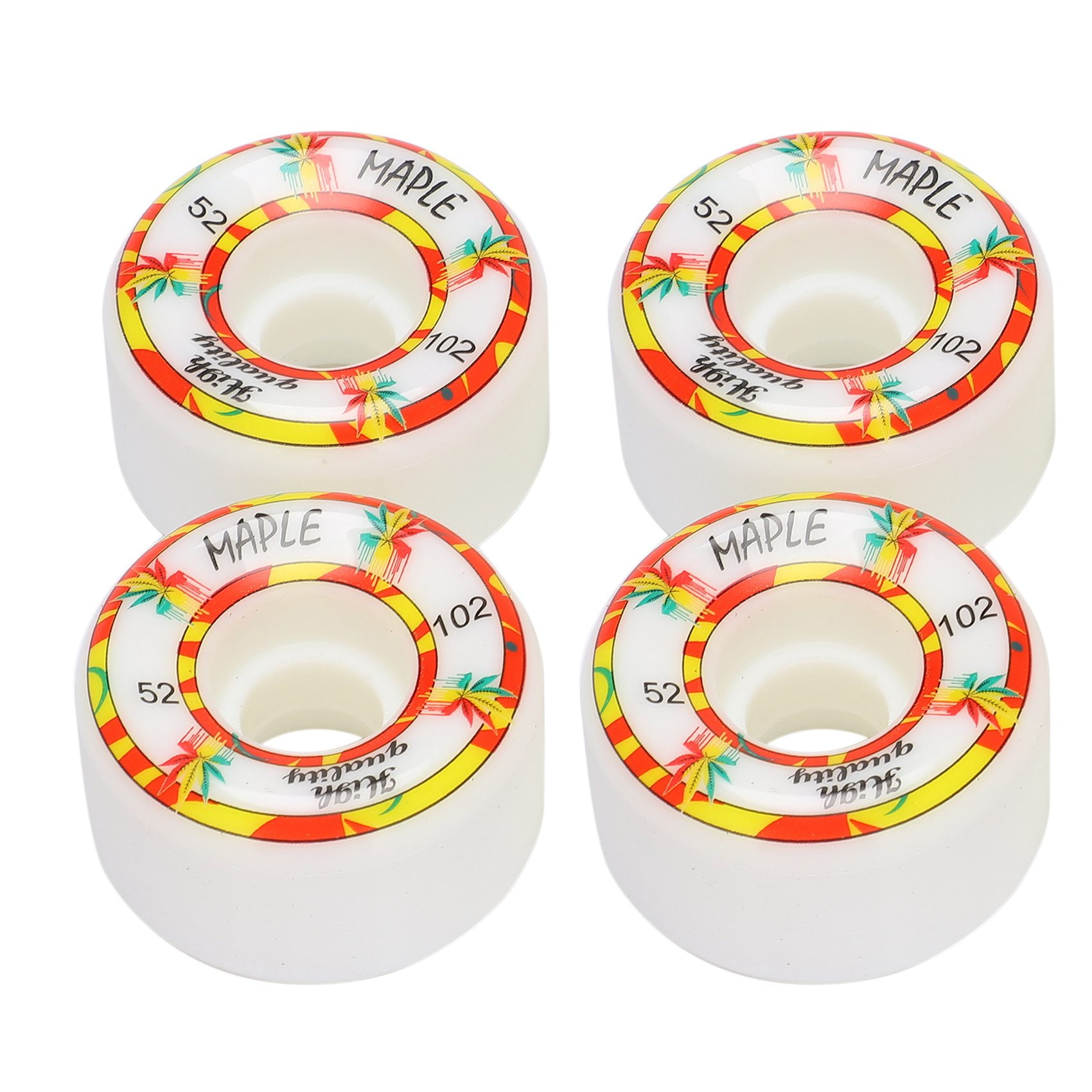 MAPLE 4Pcs/Set Skateboard Wheels 52X32mm PU Skateboard Wheels Double