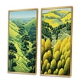 thumbnail image 3 of Designart "Majestic Mountain Forest Green Valley Vision VII" Meadow Framed Wall Art Set Of 2 - Traditional Green Gallery Wall Frame Set For Home Decor, 3 of 6