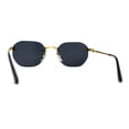 thumbnail image 2 of Art Nouveau Luxury 90s Rimless OG Oval Sunglasses Gold Black, 2 of 4