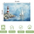 thumbnail image 2 of Lighthouse Placemats Set of 6 Nautical Ocean Table Mats Washable Coastal Place Mats for Home Party Indoor Kitchen Dining Table Decoration 12x18 Inch, 2 of 6
