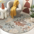 thumbnail image 2 of SAFAVIEH Blossom Vivyan Floral Area Rug, Green/Charcoal, 6' x 6' Round, 2 of 10