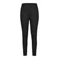 thumbnail image 4 of GZWYHT Leggings for Women,Summer Pants,Capri High Waisted Stretchy Yoga Athletic Leggings Button Knee Length Summer Capris Pants,Tights for Women,Pants for Women,Work Pants,Black,3XL, 4 of 6