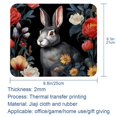thumbnail image 5 of Rabbit Square Desk Mat Mousepad, 8.3x9.8 Inch Non-Slip Rubber Bottom, Printed Gaming Mousepad for Office and Gaming, 5 of 6