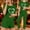 Green, variant on asdoklhq Bamboo Pajamas for Women 3PCS Women's Home Casual Pants Short Sleeves Tops and Shorts Pajamas Set Black S