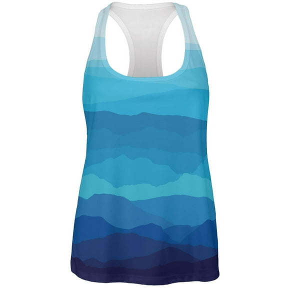 Mountain Range Vista All Over Womens Tank Top - Medium