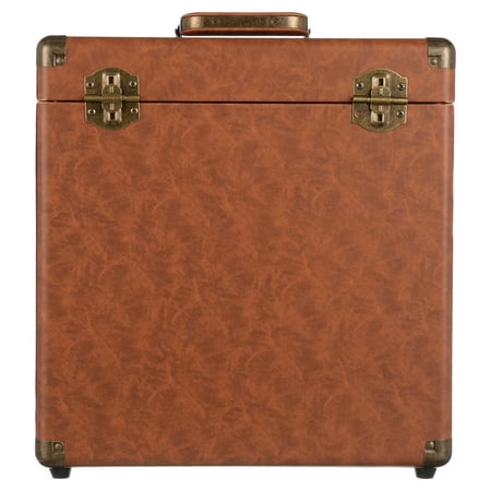 Victrola - Storage Case for Vinyl Turntable Records - Brown