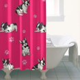 thumbnail image 4 of Boston Terrier on Red Background Shower Curtain 36"x72" ,Bathroom Decorative Shower Curtains Set with 12 Hooks,Modern Waterproof Washable Shower Curtain, 4 of 6