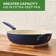 thumbnail image 6 of Farberware Easy Clean 12.5 Inch Ceramic Nonstick Frying Pan / Skillet with Helper Handle, Dishwasher Safe, Blue, 6 of 15