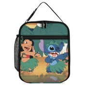 Lilo & Stitch Portable Lunch Bag Tote Bento Bag School Office Insulated Cooler Thermal Handbag For Adult Boys Girls Kids